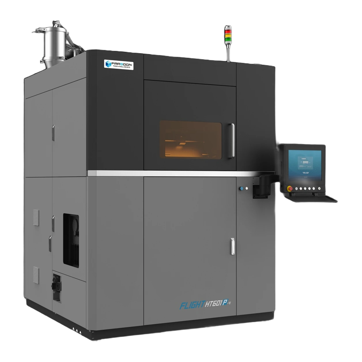 Farsoon Flight HT601P-4 Large-Format SLS 3D Printer – Quad-Fiber Cubic 600 Build | 600×600×600 mm