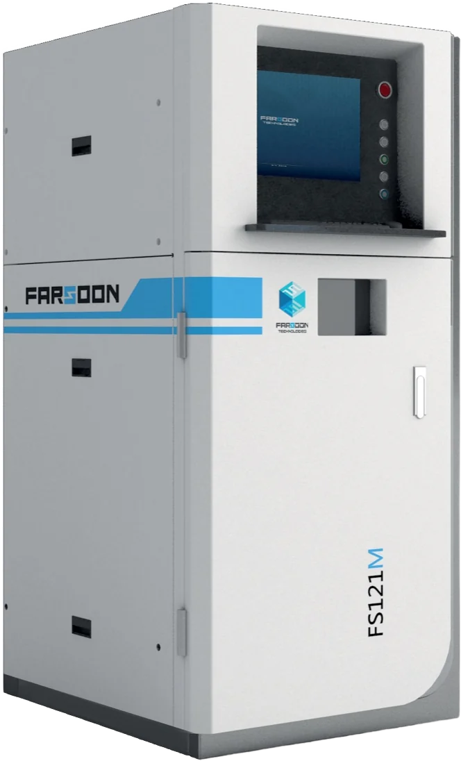 Farsoon FS121M LPBF Metal 3D Printer – Compact Frame for Dental and R&D | 4.7×4.7×3.9 in / 120×120×100 mm