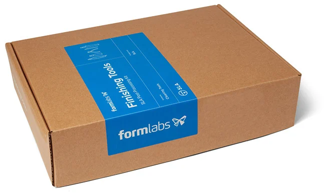 Formlabs Finishing Tools kit laid out in its storage box