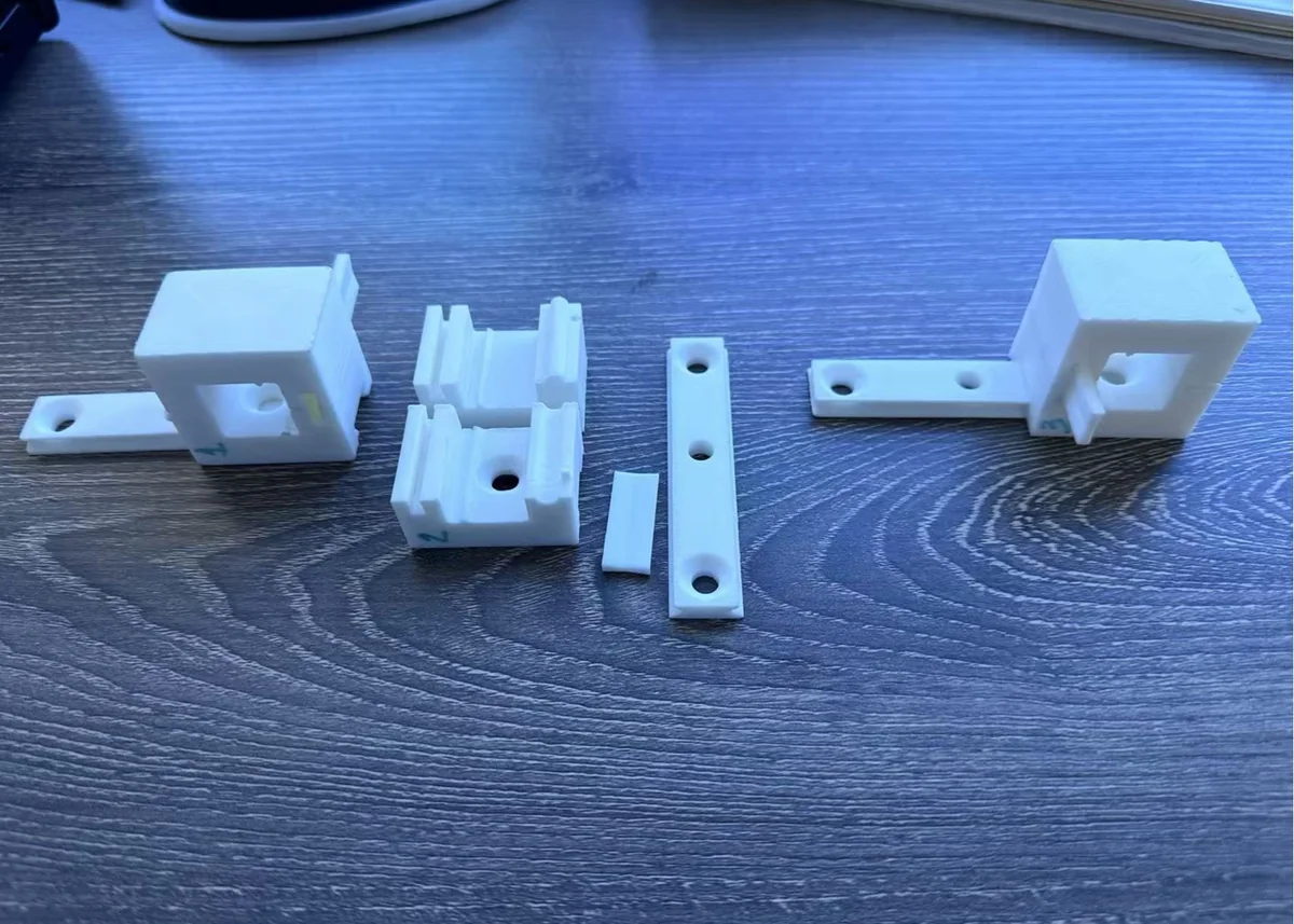 Numbered polymer prototypes of a custom go/no-go inspection gauge