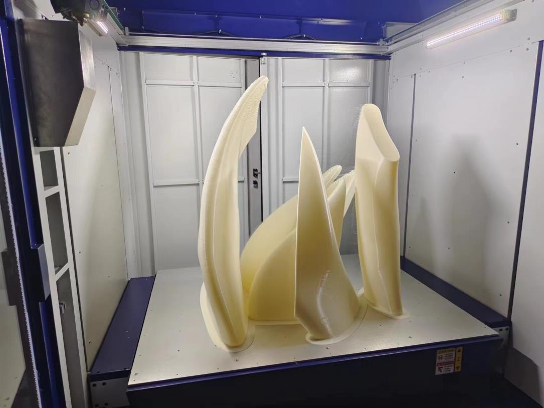 High-Volume Polymer 3D Printing for Automotive, Tooling & Manufacturing - 3D Printed part on build FGF platform