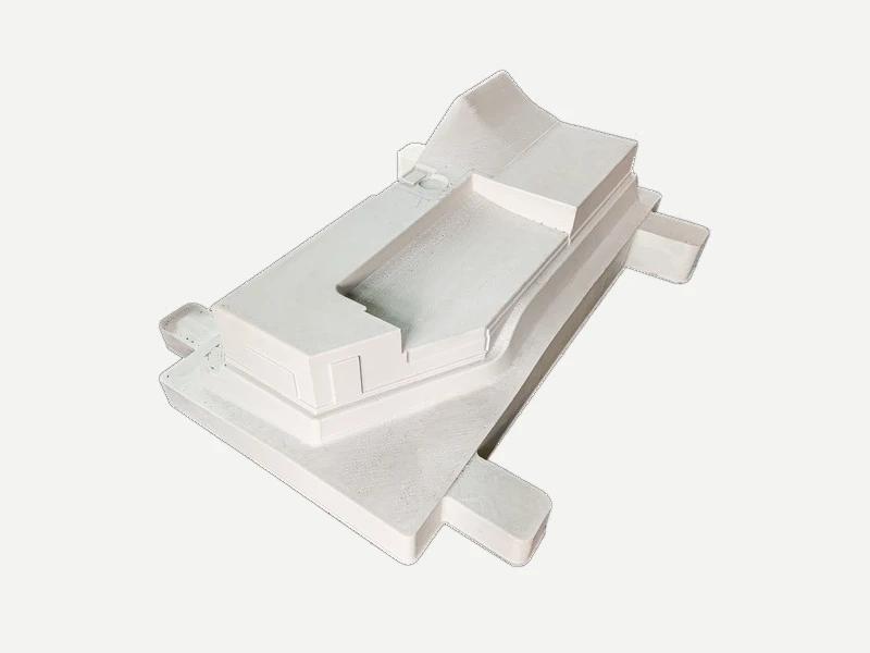 Large white mold tool printed on a Kings FGF pellet 3D printer