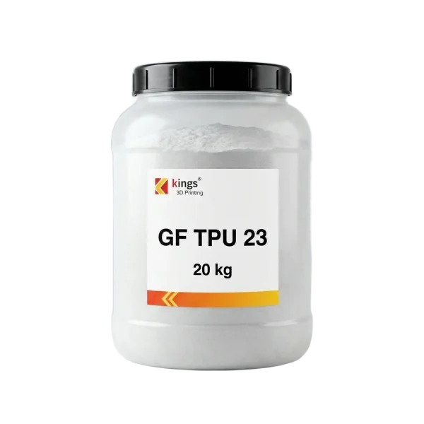 Kings3D GF TPU 23 Flexible SLS TPU Powder – Rubber-Like Elastomeric Parts | Shore 88A, 20 kg