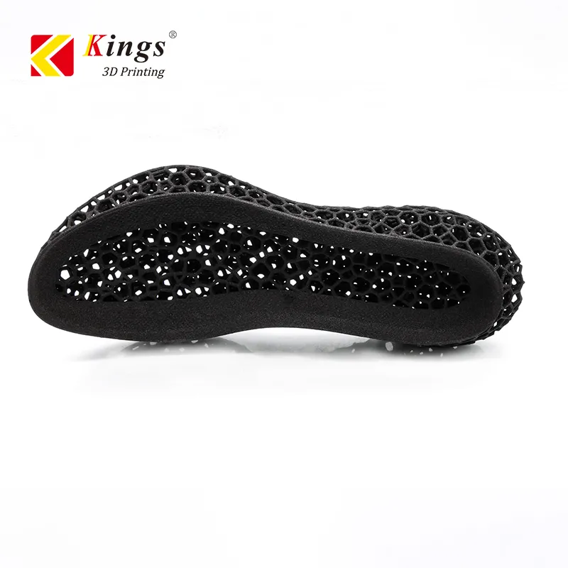 GF TPU 23 SLS 3D printed shoe midsole – flexible elastomeric TPU powder sample