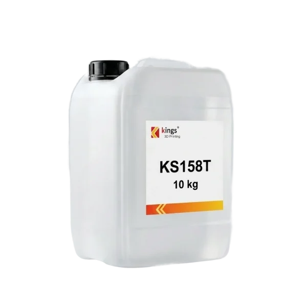 Kings3D KS158T Transparent SLA Resin – Water-Clear Optical Parts | PMMA-like, 10 kg