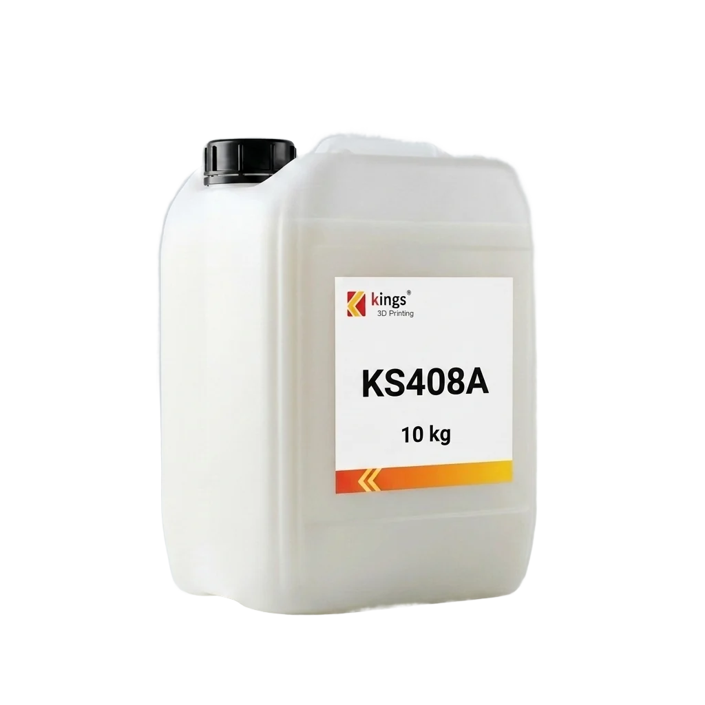 Kings3D KS408A ABS-Like White SLA Resin – Accurate Prototyping | 12–20% Elongation, 10 kg
