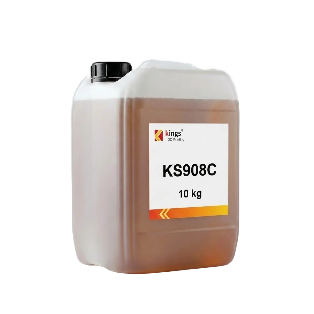 Kings3D KS908C Brown ABS-Like SLA Resin – Tough, Accurate Prototyping | 74–82 Shore D, 10 kg