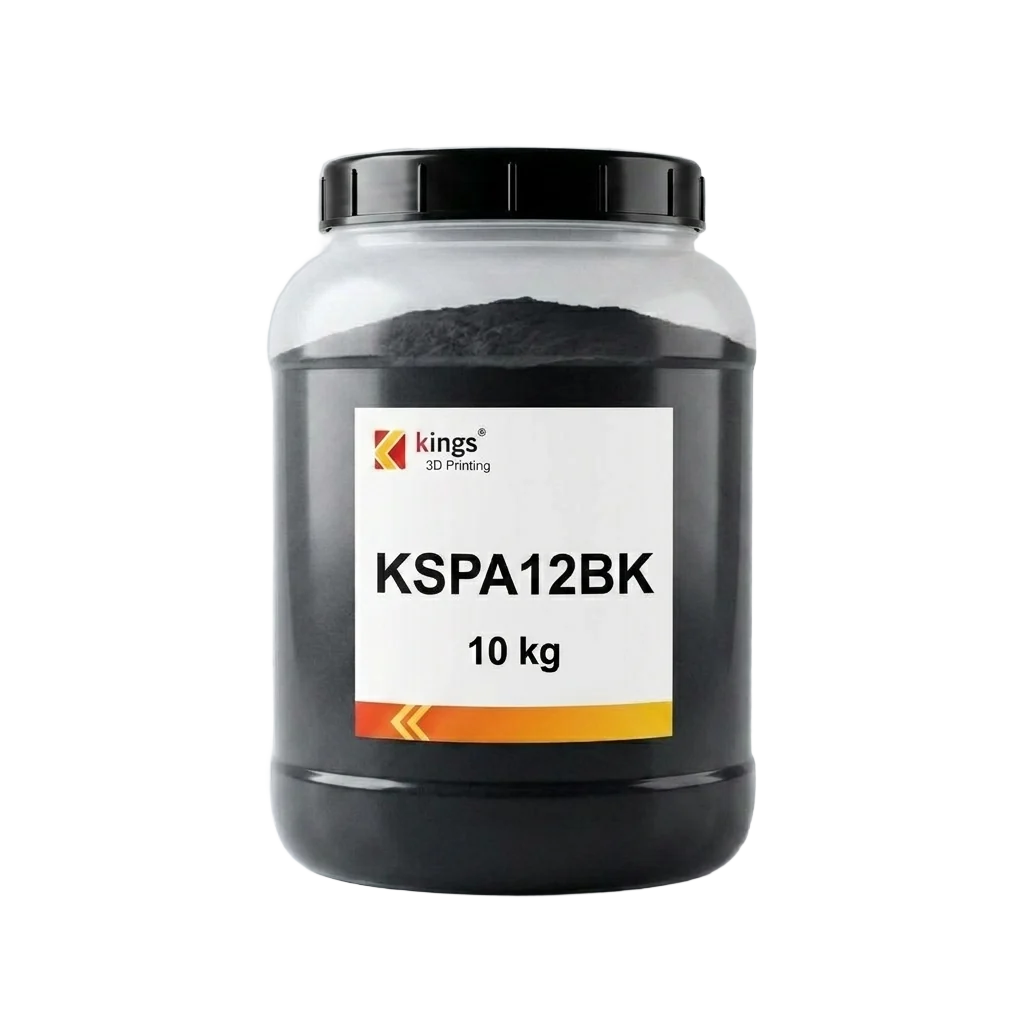 Kings3D KSPA12BK Black SLS Nylon Powder – Tough Impact-Resistant Parts | PA12, 10 kg