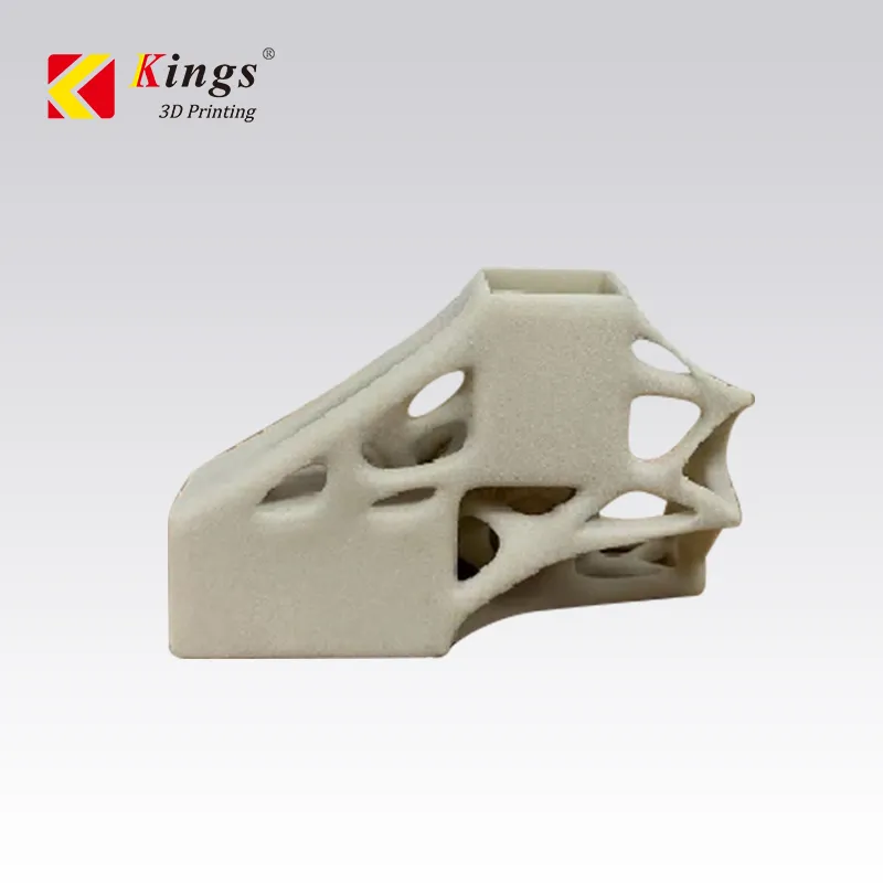 KSPA12GB glass-bead PA12 SLS 3D printed topology-optimized bracket – stiff lightweight fixture