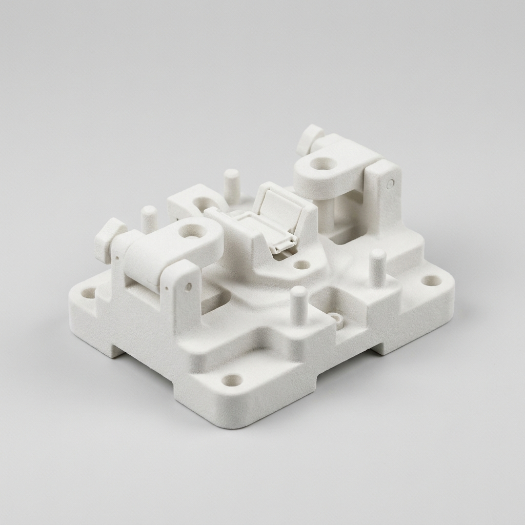 White PA12 nylon SLS-printed jig and fixture