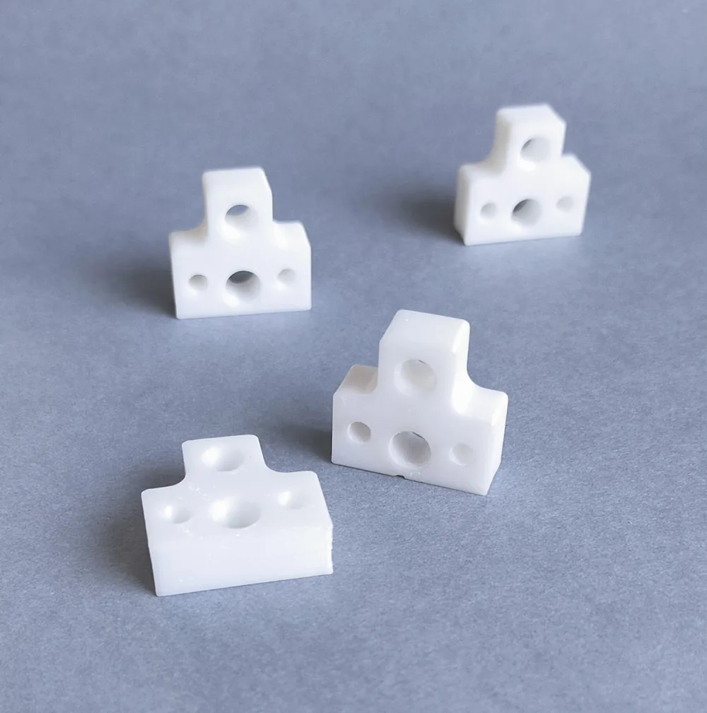 3D printed ceramic connector part to repair laboratory equipment at LGPM, a ceramic filament application