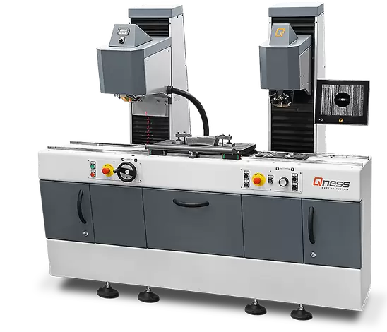 Hardness testing plant with test point preparation