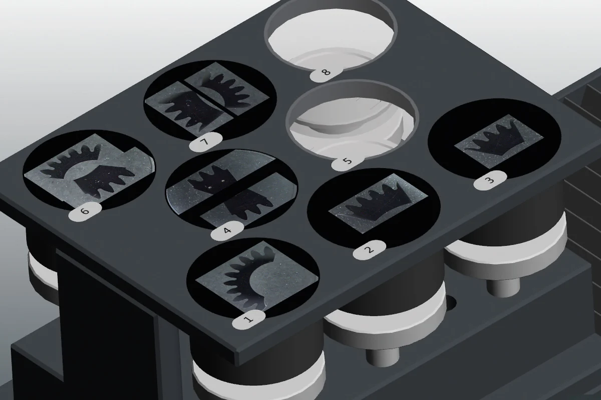 Qpix Control2 multiple and diverse samples in one mould