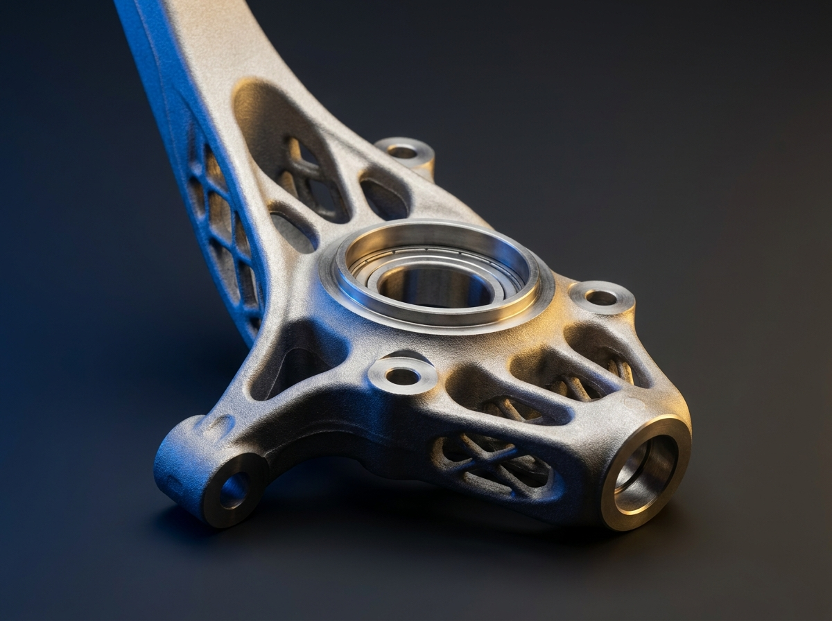 LPBF 316L stainless steel automotive hub and structural component