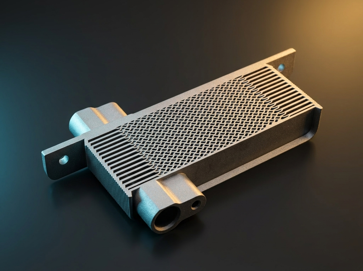 LPBF AlSi10Mg aluminium heat exchanger with internal channels