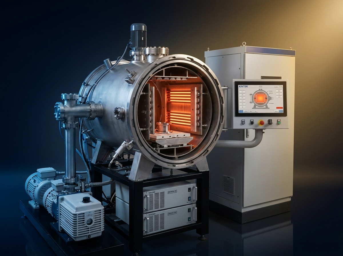 LPBF metal part in a vacuum heat-treatment furnace