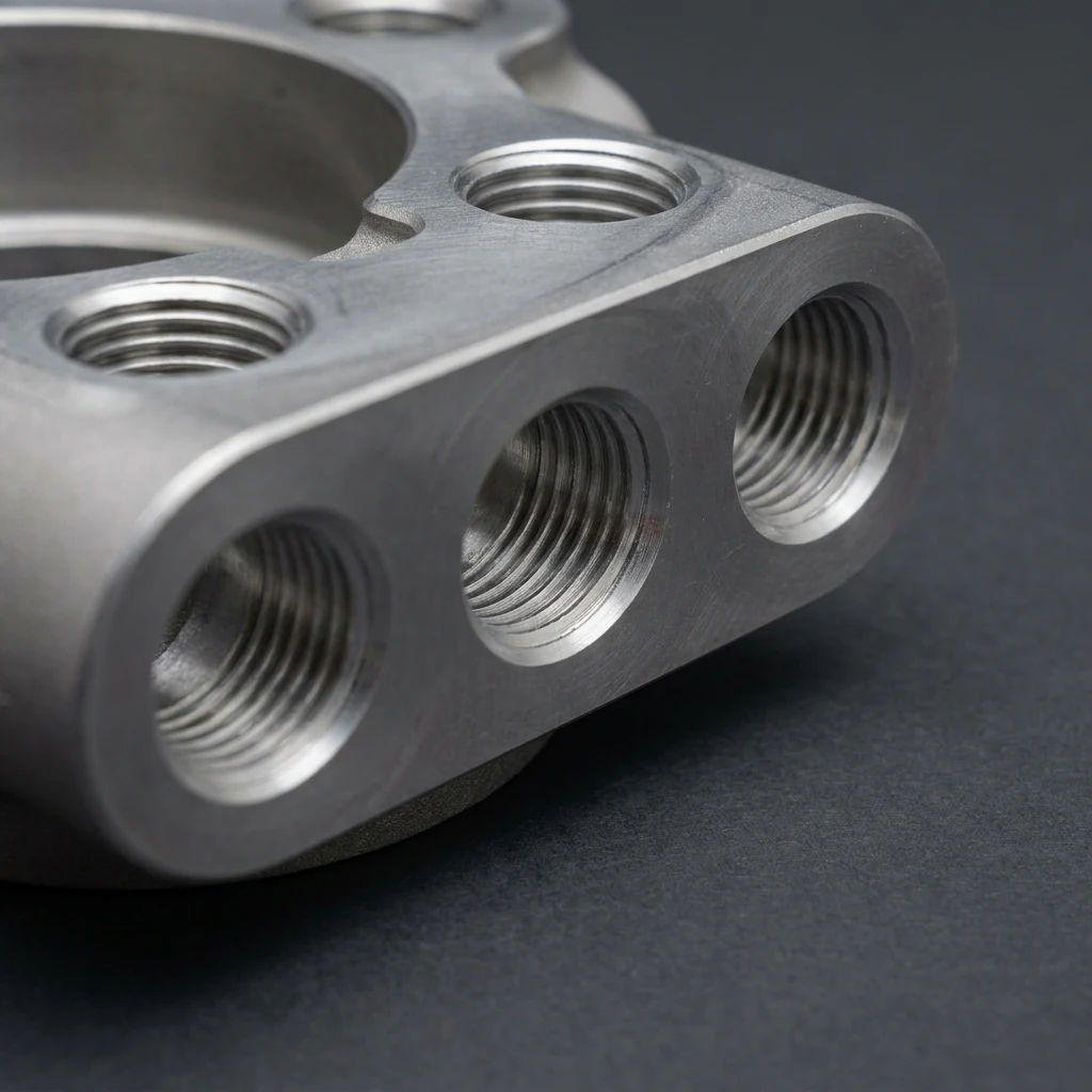 Thread tapping on an LPBF metal part