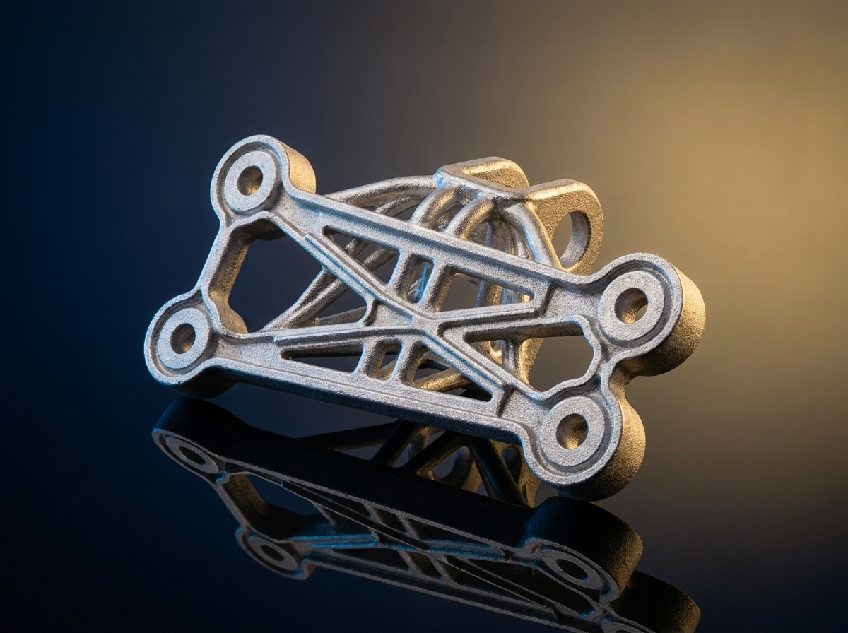 LPBF lattice topology-optimized lightweight metal part