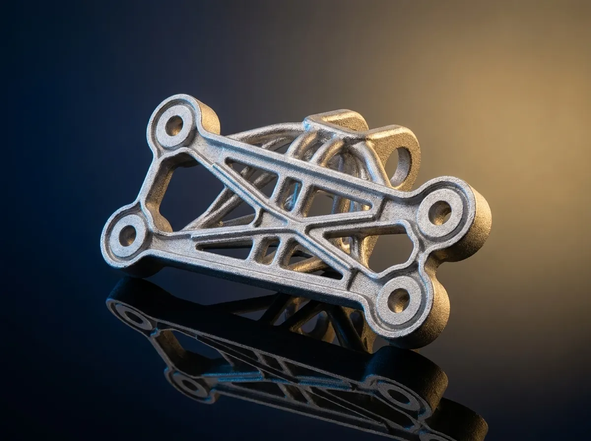 Lightweight lattice part produced by additive manufacturing (LPBF)