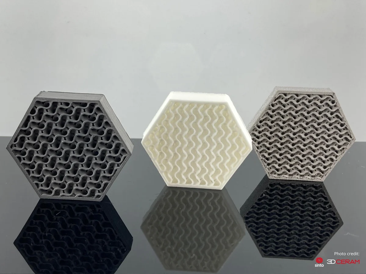 Functional metal and ceramic parts 3D printed on the 3DCeram M.A.T.