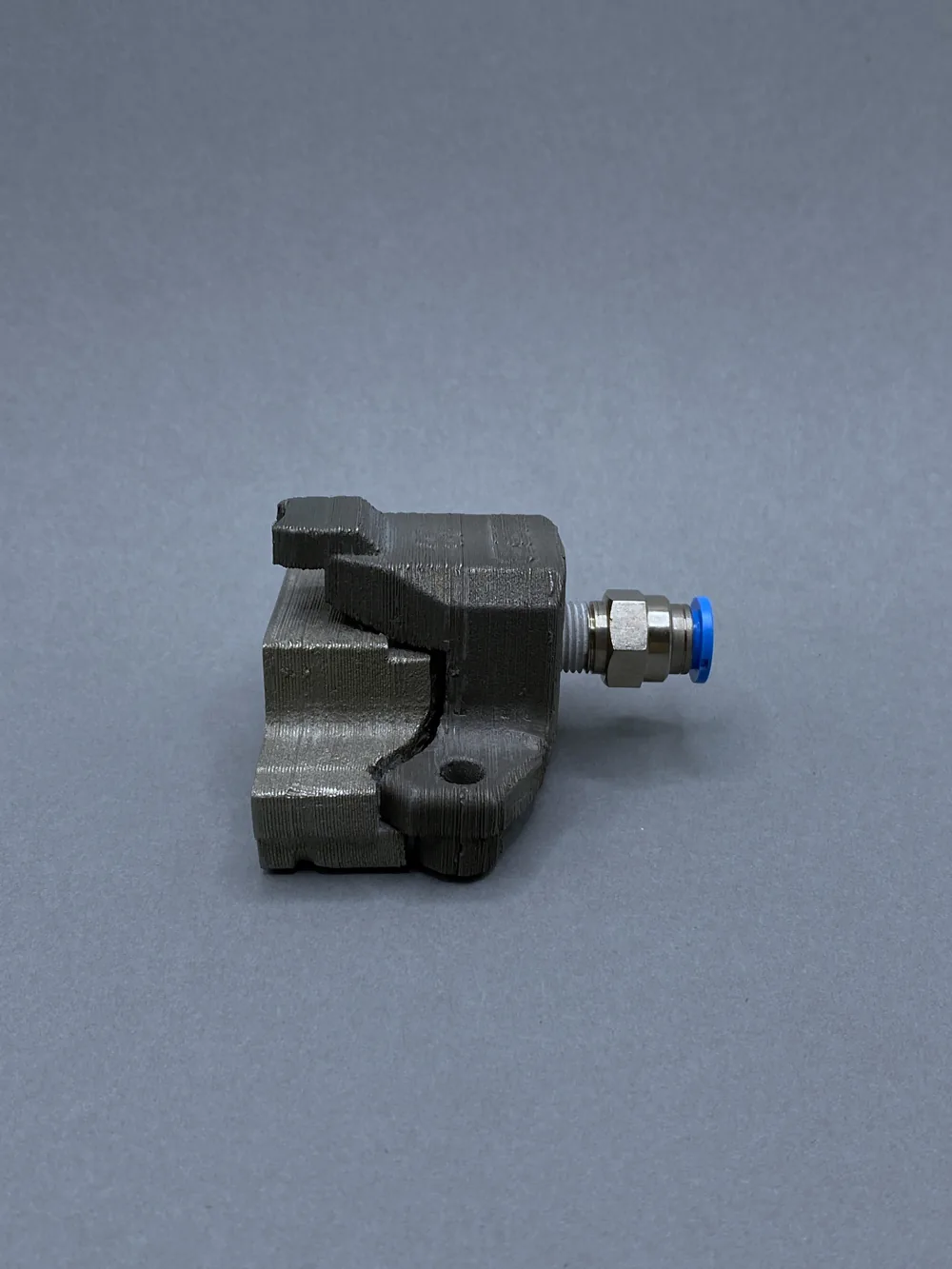 3D printed stainless steel lubrication nozzle for screw production at MGB, a metal filament application
