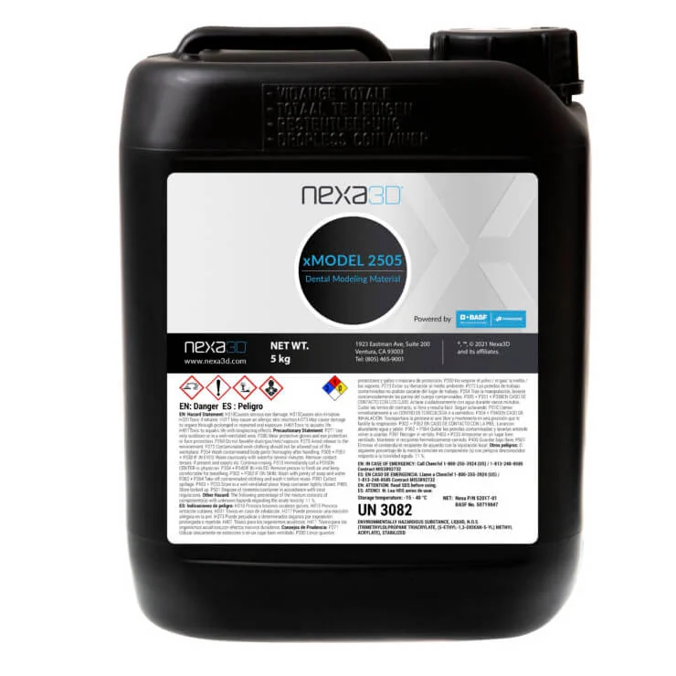 Nexa3D xMODEL 2505 dental model resin 5 kg – LSPc photopolymer for dental models and thermoforming