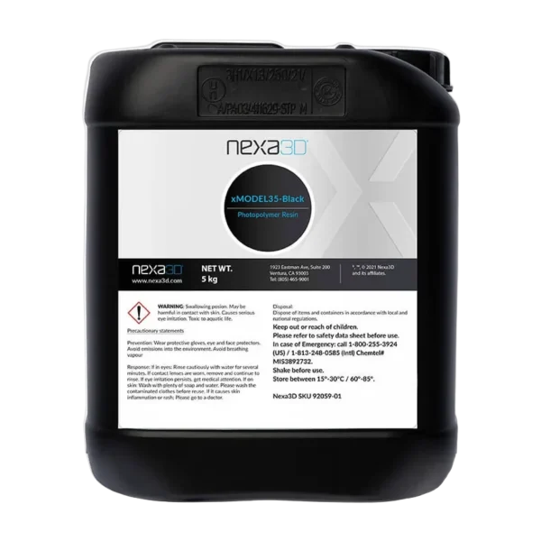 Nexa3D xMODEL35-Black Resin – Rigid High-Temp Model Photopolymer | 5 kg