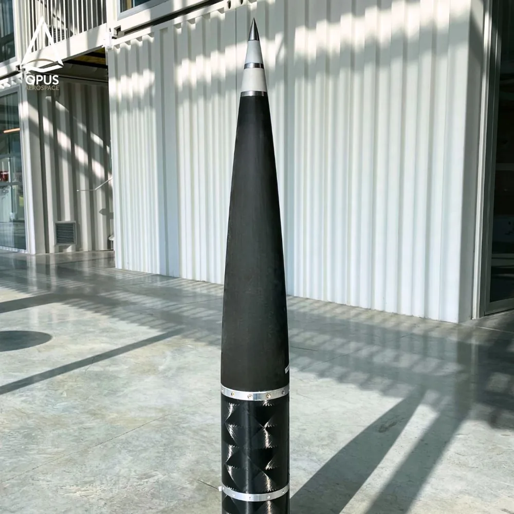 3D printed alumina heat shield for the Opus Aerospace Mesange rocket, a ceramic filament application