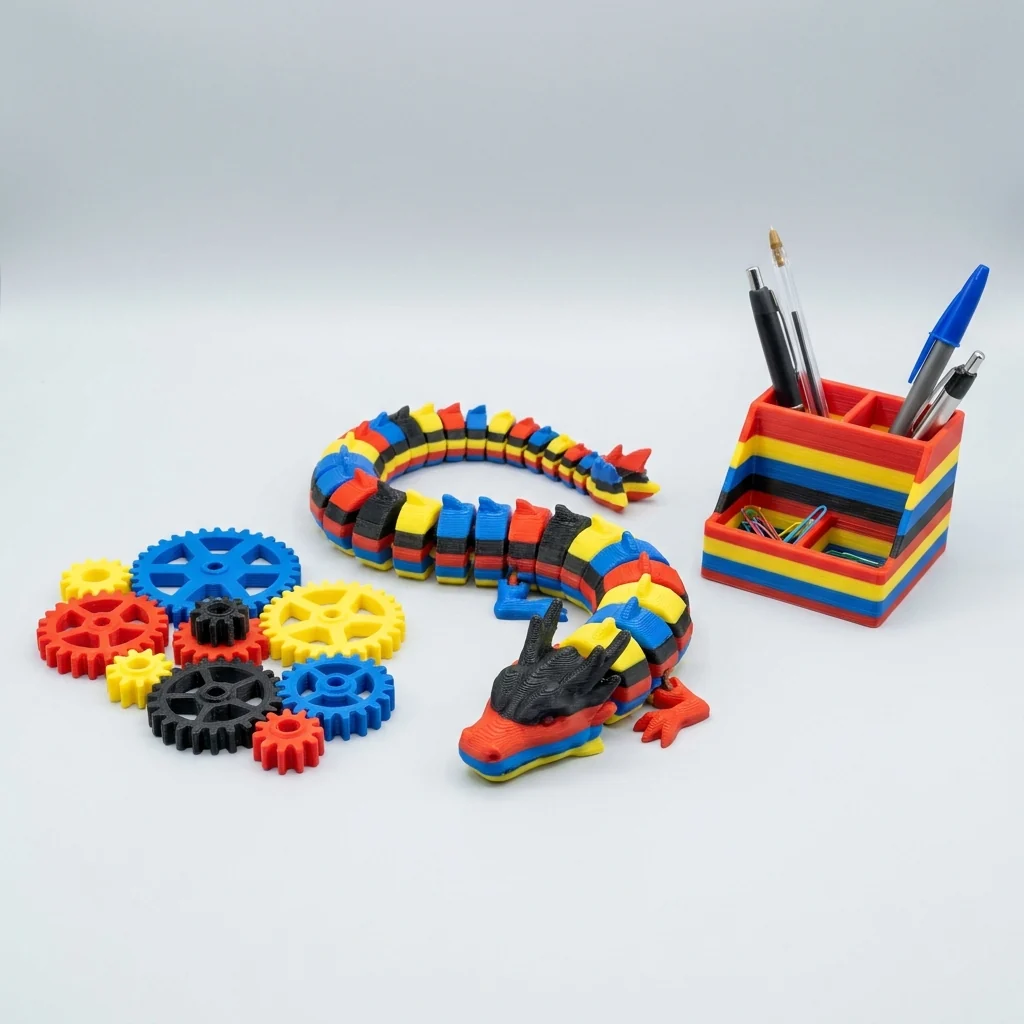 Multi-color 3D printed models
