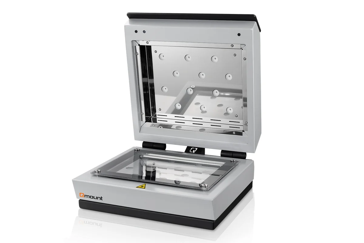 QATM QMOUNT UV Cold Mounting Device – Light-Cure Materialography | 365 nm