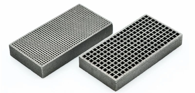 Tungsten lattice and honeycomb radiator blocks printed on the Farsoon FS191M metal LPBF system