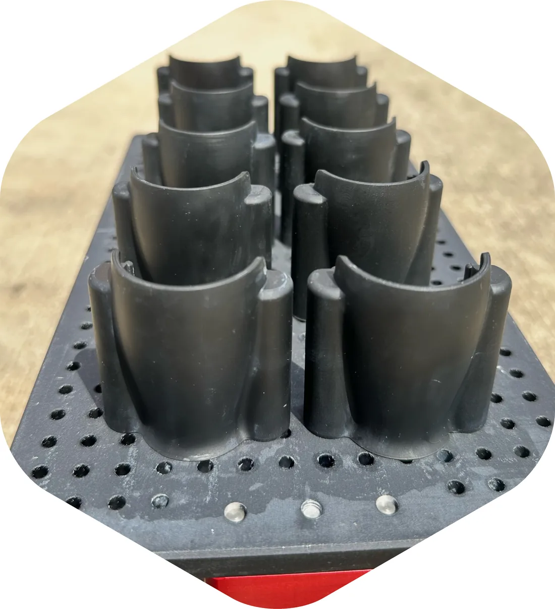 Batch of production parts printed on the Axtra3D Revox X1