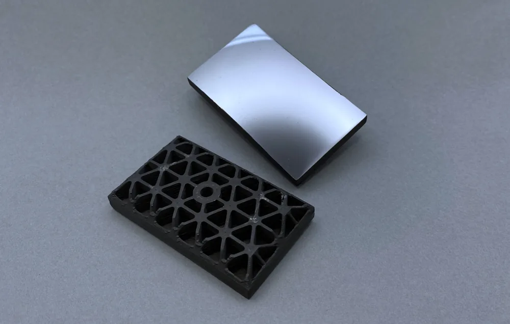 3D printed silicon carbide optomechanical part by Safran Reosc, a ceramic filament application