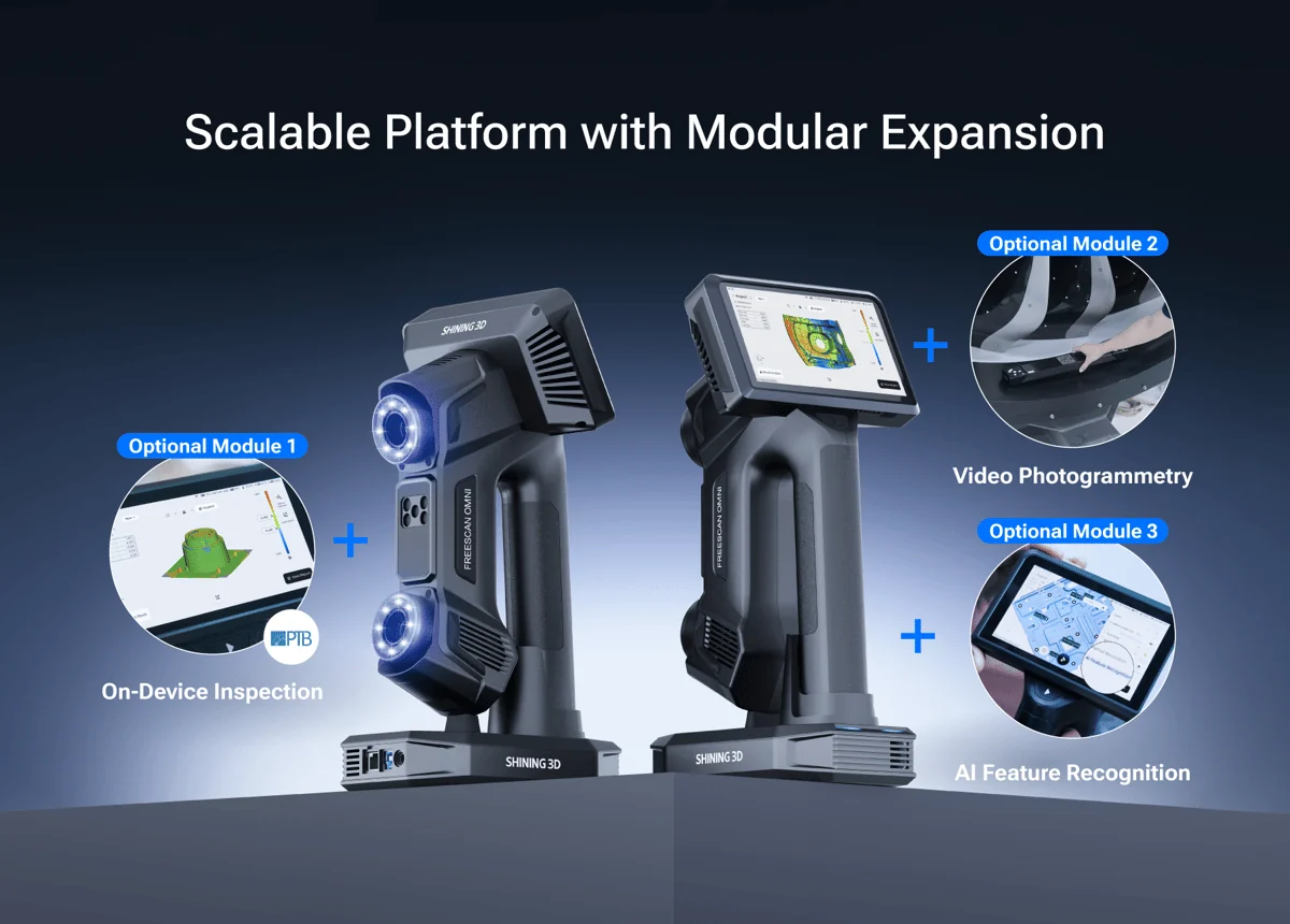 Shining 3D FreeScan Omni Standalone Inspection-Ready Wireless 3D Scanner – Metrology | 0.02 mm/m