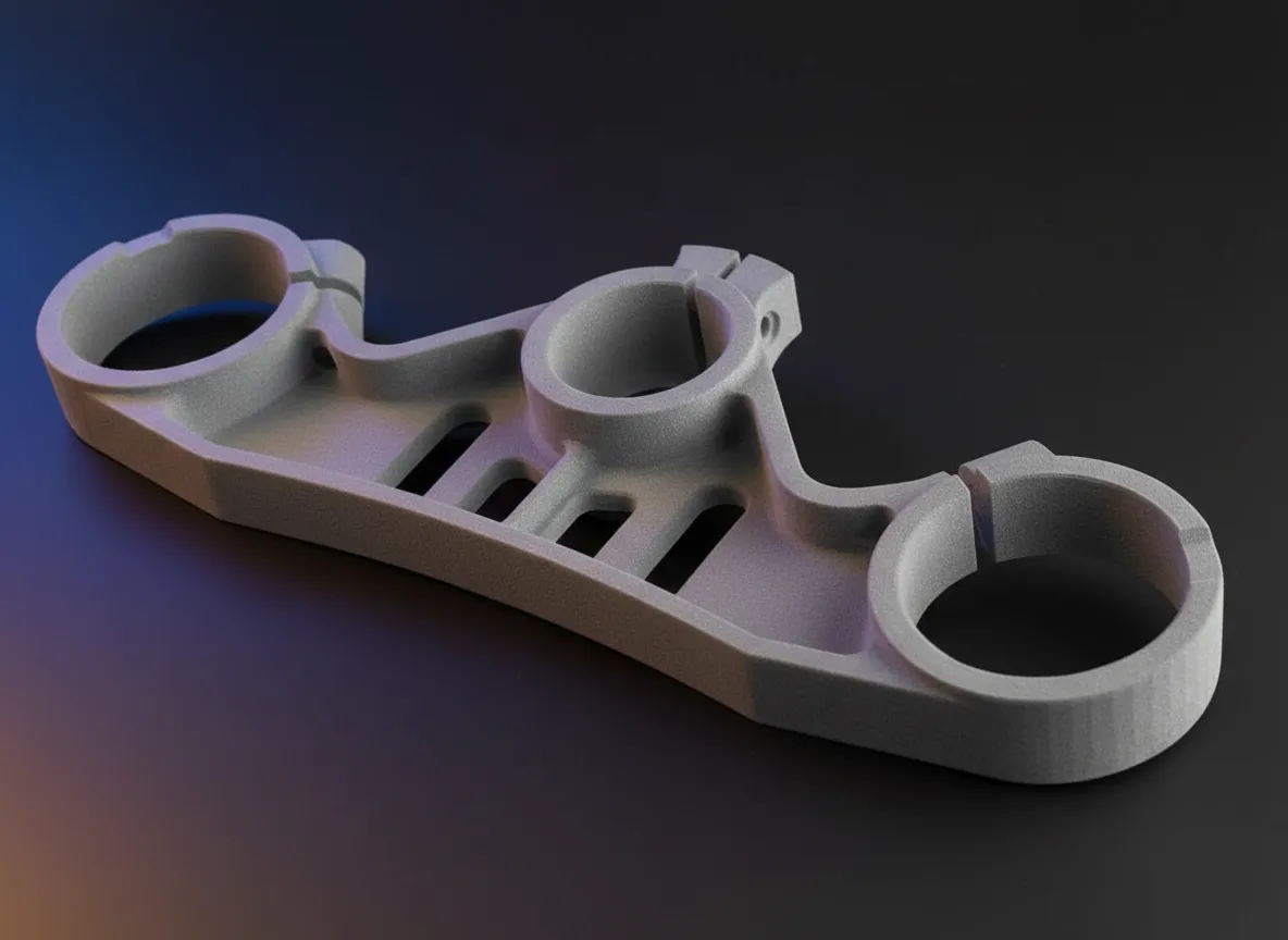 Bead-blasted SLS nylon part