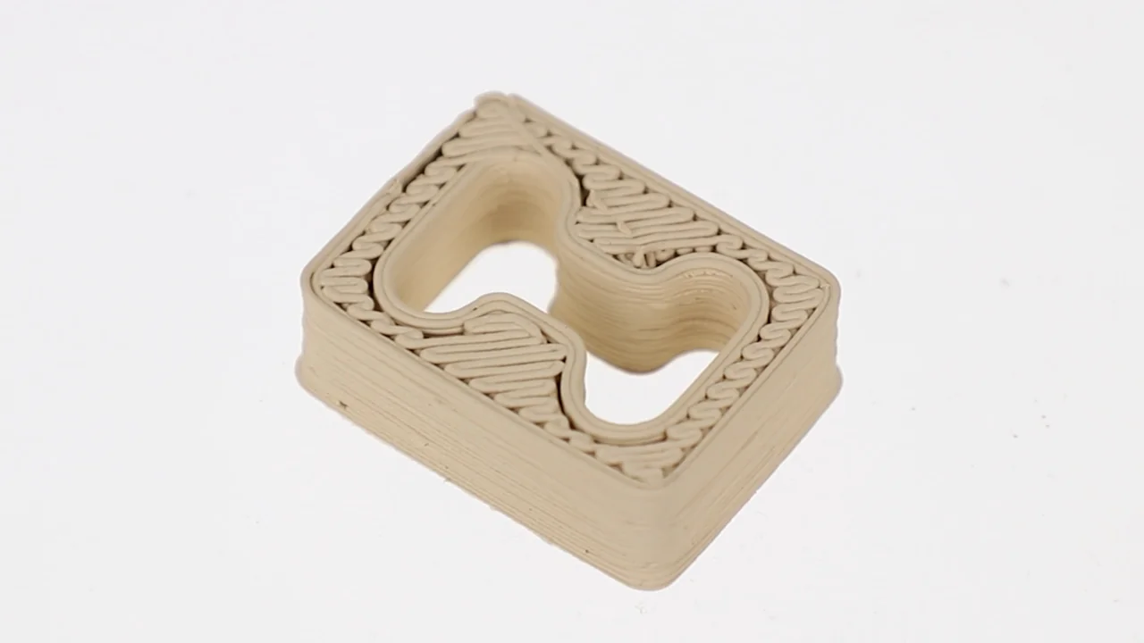 Sygnis F-NIS DIW 3D printer — ceramic part with internal channels