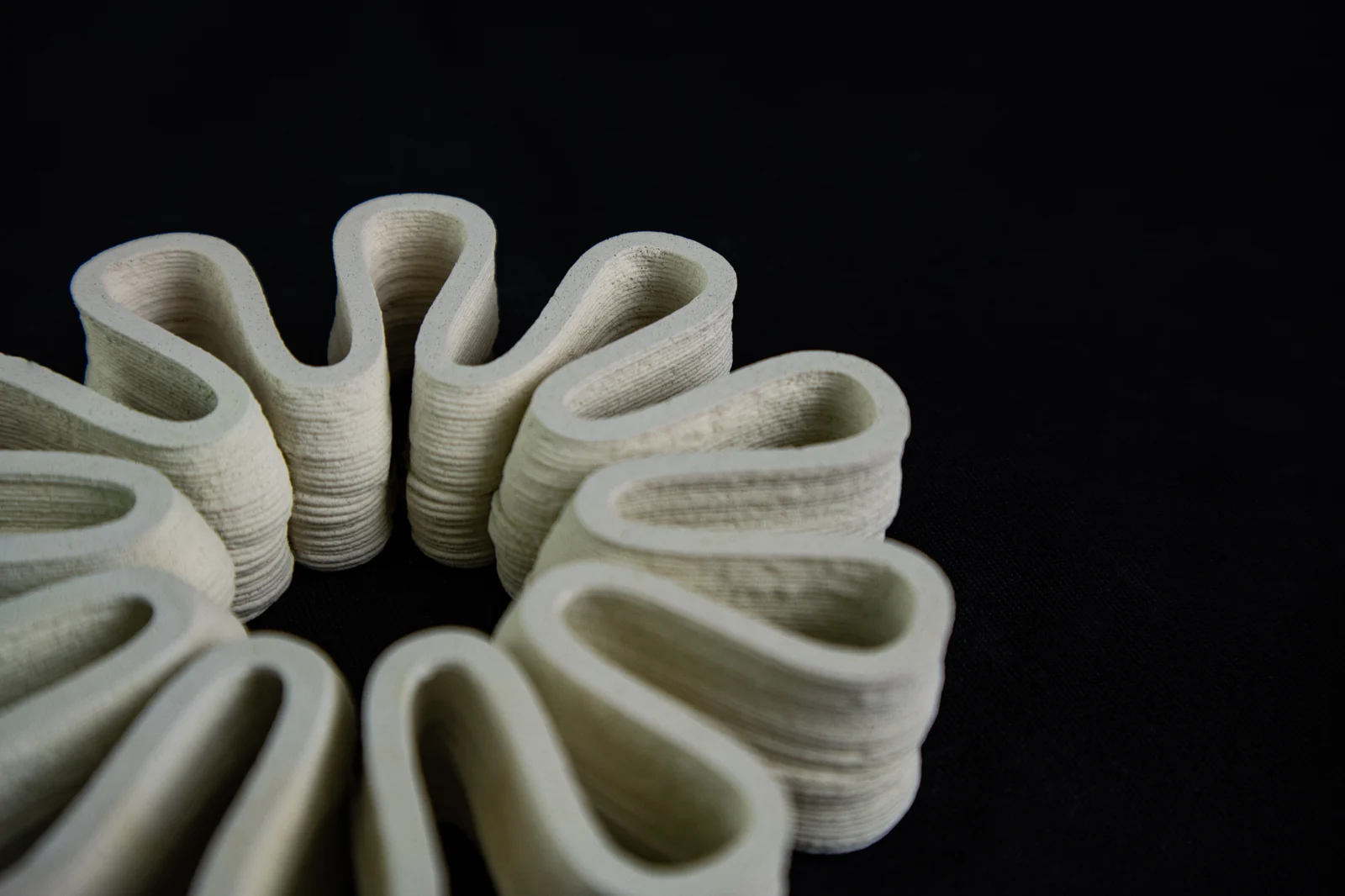 Ceramic paste ring with a folded wall printed on the Sygnis F-NIS 23151