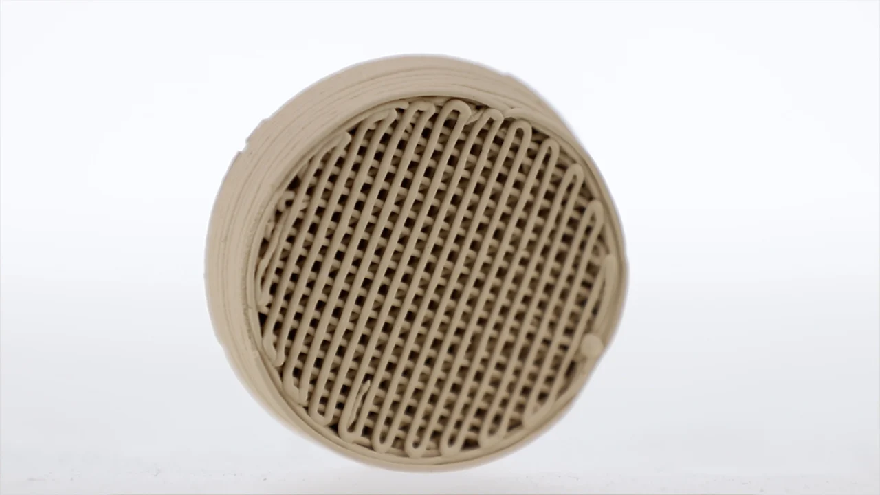 Round ceramic lattice printed from paste on the Sygnis F-NIS 23151