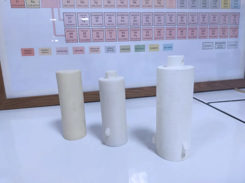 3D printed ceramic crucible for steel quality analysis at Ugitech, a ceramic filament application