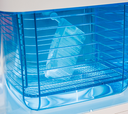 Post-processing of SLA 3D printed parts, washing process in liquid solution