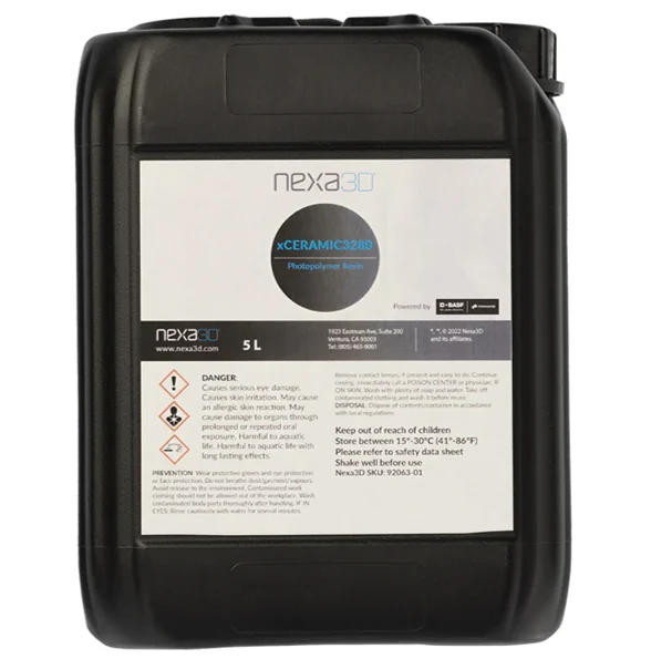 Nexa3D xCERAMIC3280 Ceramic-Filled Resin – Rigid, High-HDT Parts | 5 L