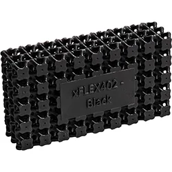 xFLEX402-Black printed lattice cube — Nexa3D flexible Shore 76A resin sample