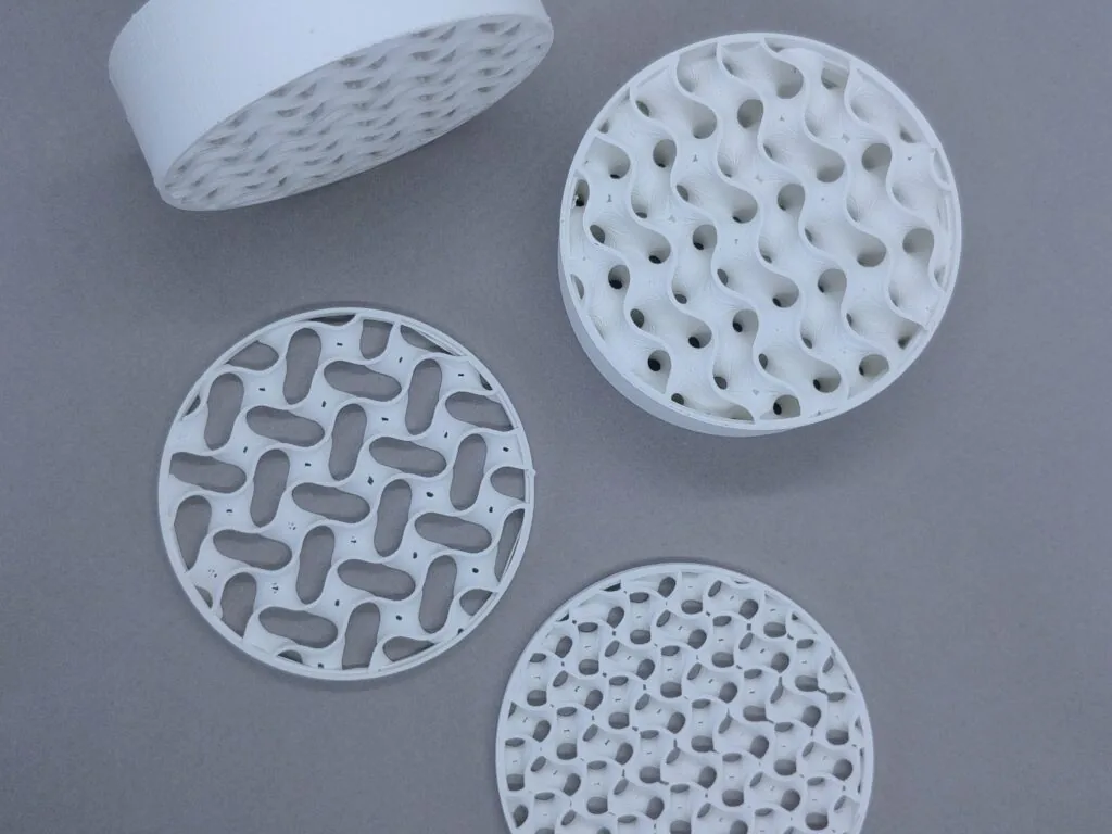 Zetamix alumina 3D printed sintered ceramic part